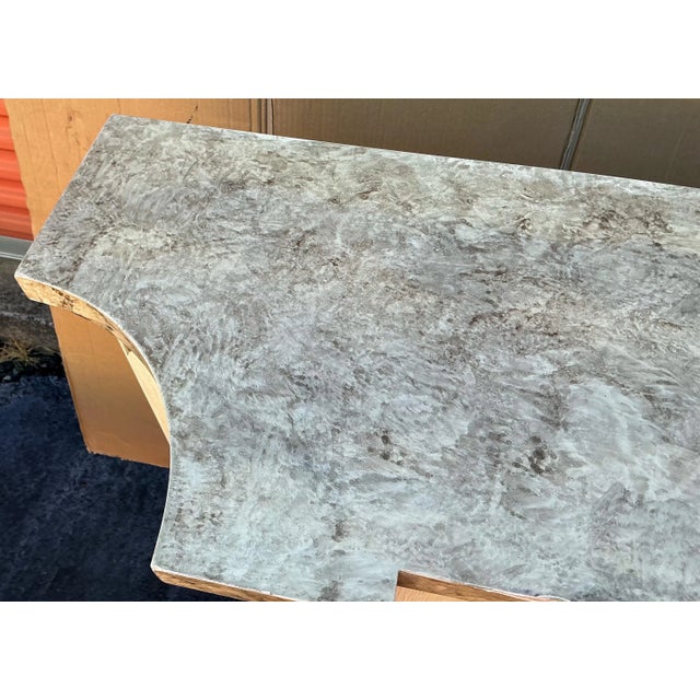 Italian Neo-Classical Style Hand Painted Faux Marble Top Cabinet / Credenza / Sideboard For Sale - Image 4 of 8