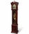 A classic vintage grandfather clock by Highlands, featuring a rich dark wood case with elegant traditional proportions....