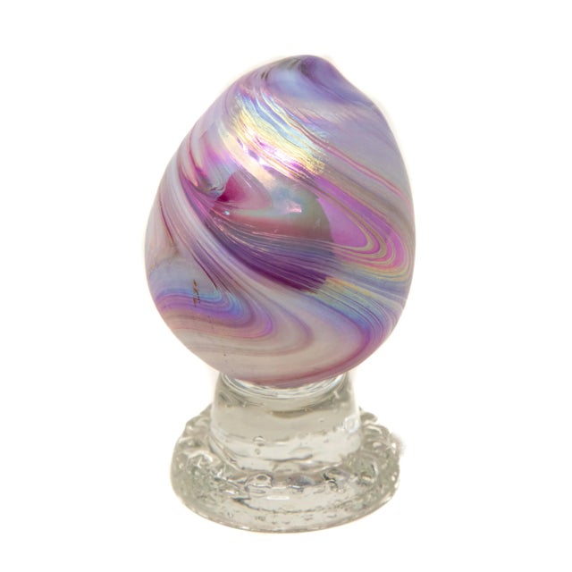 Mid 20th Century Art Glass Eggs- Set of 2 For Sale - Image 4 of 13