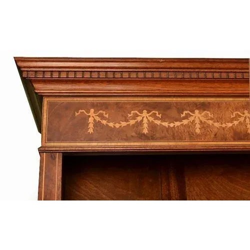 Vintage Burr Walnut Open Bookcases, Set of 2 For Sale - Image 4 of 10
