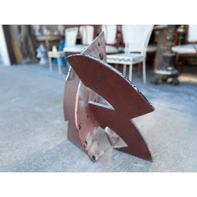 Metal Abstract Steel Sculpture For Sale - Image 7 of 11
