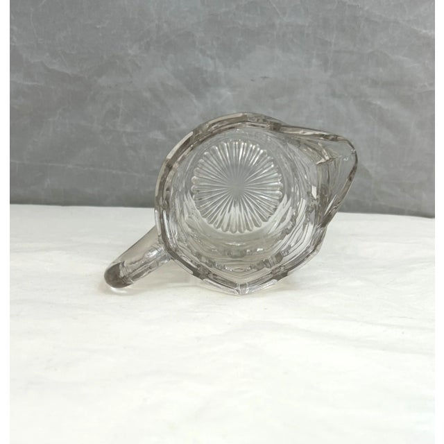Glass Antique Eapg Dalzell Gilmore & Leighton Small Glass Pitcher Bullseye Pattern For Sale - Image 7 of 8