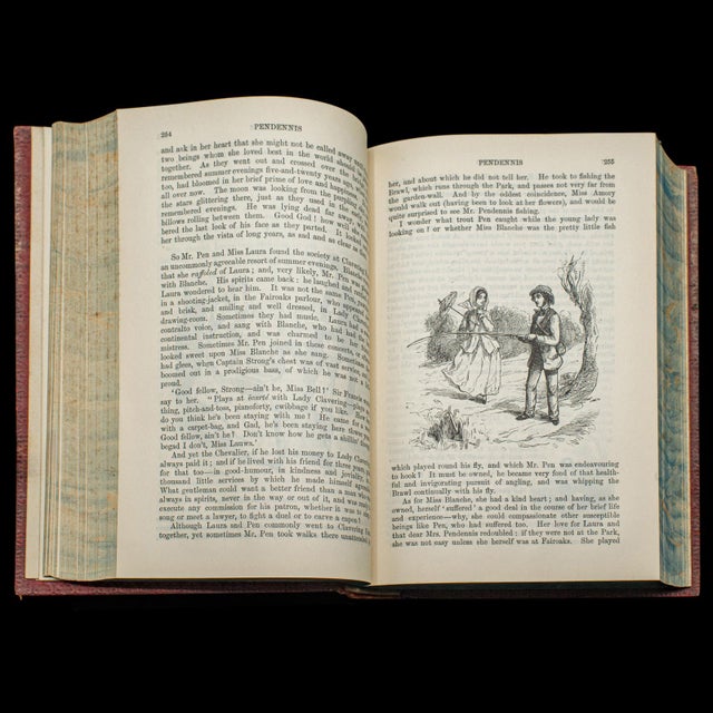 Antique Book, Pendennis, William Thackeray, Novel, Fiction, Edwardian, c.1908 For Sale - Image 9 of 12