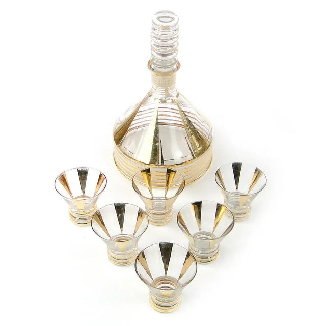 Former Czechoslovakian Pop Art Liquor Set from Kamenicky Senov, 1950s, Set of 7 For Sale - Image 3 of 10