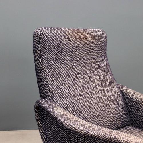 Vintage Armchairs in Fabric, Metal and Brass, 1950s-1960s, Set of 2 For Sale - Image 5 of 10