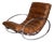 Renato Zevi Leather Rocking Chair from Selig, 1970 For Sale