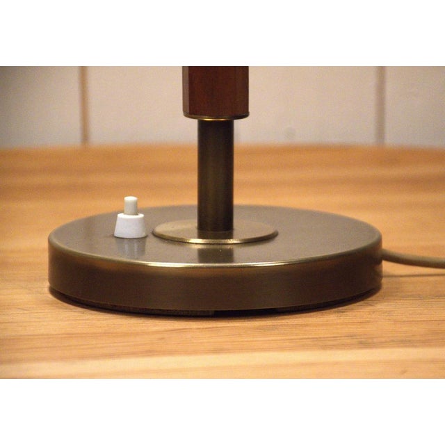 Swedish Brass and Teak Table Lamp by Boréns, 1940s For Sale - Image 10 of 15