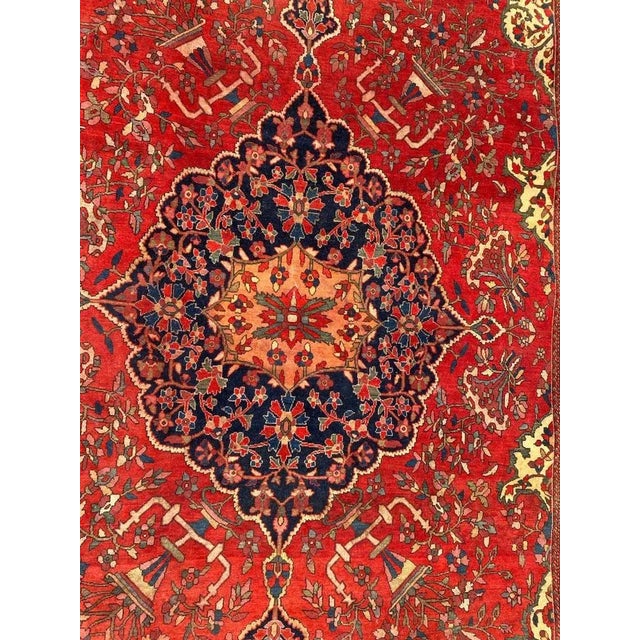 Very pretty and rare fine 19th century Sarouk Farahan rug with beautiful floral design and nice natural colors, very...