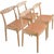 Set of 4 hans wegner w1 chairs with frames of oak and seats upholstered with cognac anilin leather. The chairs are from...