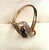 18k Gold and Sapphire Ribbon Ring, 1960s For Sale - Image 3 of 5