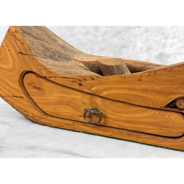 Wood Vintage Rustic Live Edge Teak Jewelry Storage Box For Sale - Image 7 of 10