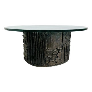 Paul Evans Sculpted Resin Coffee Table, Signed Pe69 For Sale
