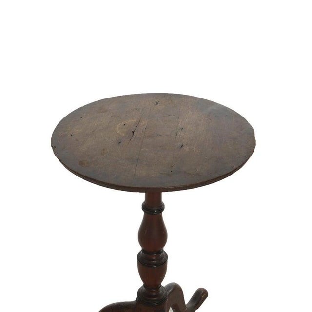 18th Century Antique 18th Century Queen Anne Mahogany Candle Stand C1780 For Sale - Image 5 of 7