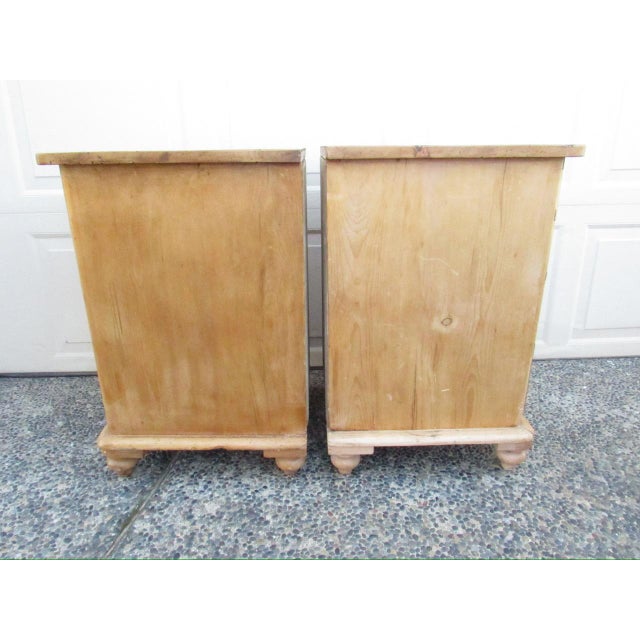 Antique English Pine Nightstands For Sale - Image 12 of 15