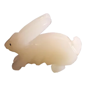 1980s Onyx Bunny Figurine
