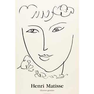 Visage Souriant Poster after Henri Matisse For Sale