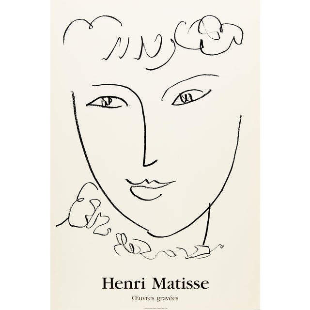 Visage Souriant Poster after Henri Matisse For Sale