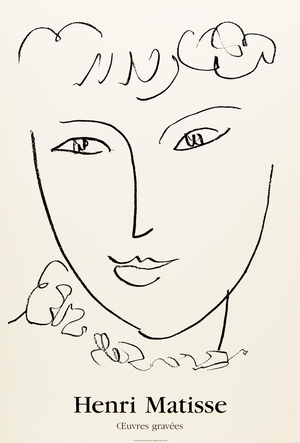 Visage Souriant Poster after Henri Matisse