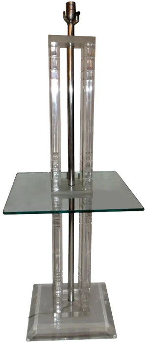 Square Lucite Floor Lamp