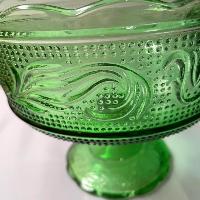 Midcentury E. O. Brody Glass Compote For Sale In Austin - Image 6 of 8