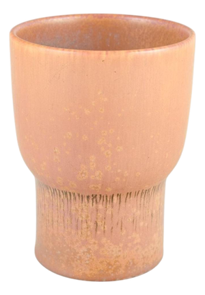 Minimalist Warm-Pink Glazed Stoneware Vase with by Carl-Harry Stålhane for Rörstrand