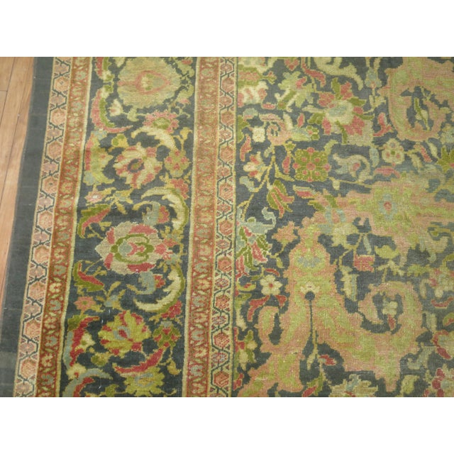 Green 19th Century Sultanabad Carpet Attributed to Ziegler and Co - 12'2" x 14'9" For Sale - Image 9 of 18