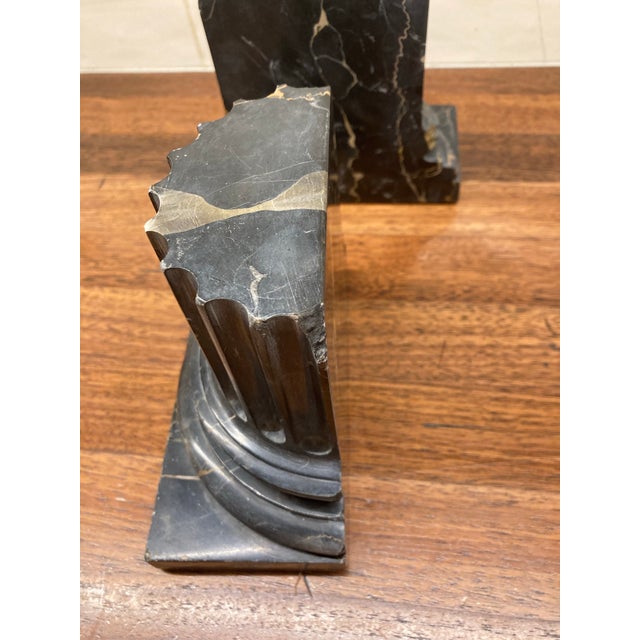 Traditional Pair of Antique Architectural Form Column Bookends or Sculptures For Sale - Image 3 of 6