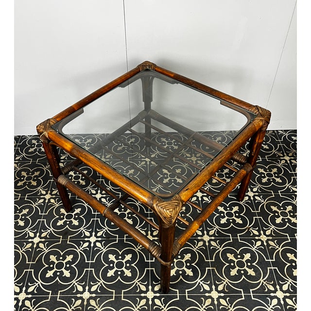 Mid-Century Bamboo Coffee Table For Sale - Image 9 of 14