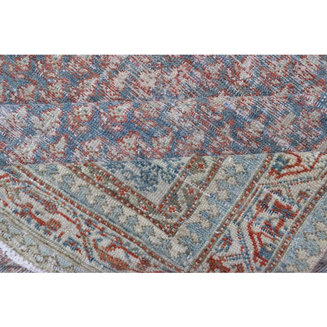 Antique Persian Malayer Gallery Rug With Hexagonal Medallion and Geometric Floral Patterns 4'8"x10'5" For Sale - Image 9 of 10