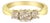 10K Yellow Gold Three Stone Diamond Band Ring (1.00 cttw, J-K Color, I2-I3 Clarity) - Size 7.5 For Sale