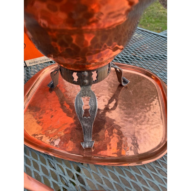 Copper Vintage 1960s Stöckli Swiss Copper Samovar With Burner and Original Box For Sale - Image 8 of 17