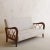 A vintage Italian wood frame settee in the style of Paolo Buffa. This piece has beautiful curved maple wood arms with...