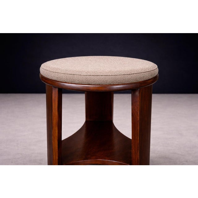 Mid 20th Century Brazilian Mid-Century Three Legged Round Stool in Hardwood, Cimo For Sale - Image 5 of 11