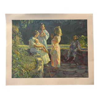 Flute Players- Original Serigraph by Artist Don Hatfield 1990 For Sale