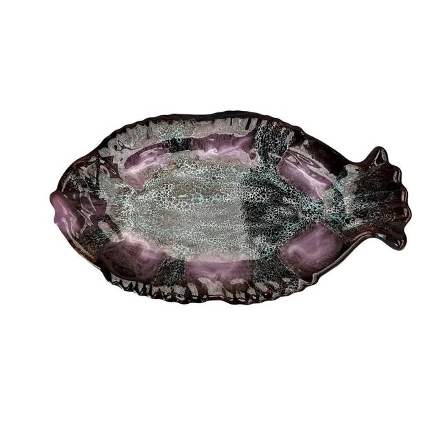 1960s Fish Service Plates and Serving Dish from Vallauris, 1960s, Set of 7 For Sale - Image 5 of 10