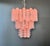 Italian vintage chandelier in Murano glass and nickel-plated metal structure. The armor polished nickel supports 48 large...
