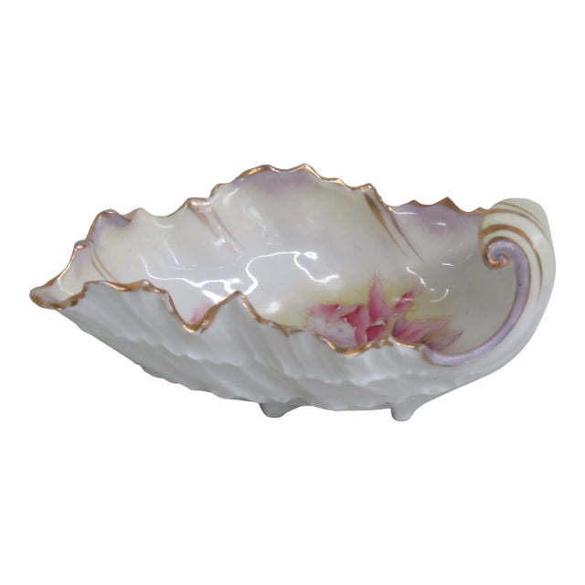 Germany Porcelain Floral Small Trinket Vanity Dish For Sale