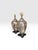 Chinoiserie Vintage Silvered Glass Botanical Table Lamps on Chinoiserie Bases - a Pair For Sale - Image 3 of 7