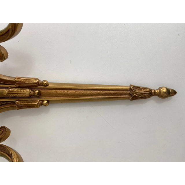 Louis the 16th Style 3 Arms Bronze Wall Lights by Lucien Gau - A Pair For Sale - Image 12 of 13