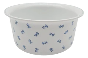 Pillivuyt France Blue Floral Porcelain Casserole, Modèle Déposé