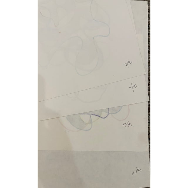 Set of Four Atomic Mid Century Modern Drawings by William Glen Davis For Sale - Image 6 of 6