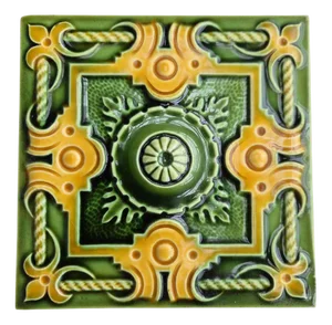 Art Deco Glazed Relief Tile attributed to Gilliot, 1920s