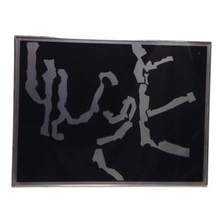 Large Vintage Modern Abstract Reverse Metal Artist Proof Signed Spyer For Sale