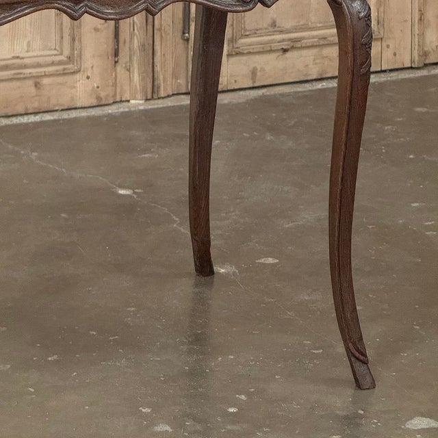 18th Century Liégeois Louis XV Hand Carved Oak End Table For Sale - Image 9 of 18