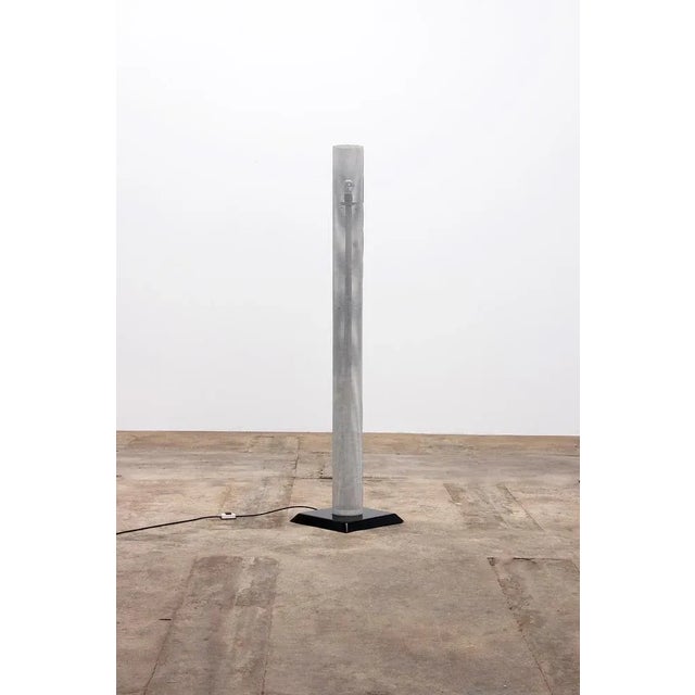 Vintage Italian White Metal Floor Lamp, 1960 For Sale - Image 3 of 12