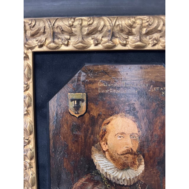 Continental School portrait depicting a distinguished nobleman dressed in armor and wearing an elaborate ruff collar and...