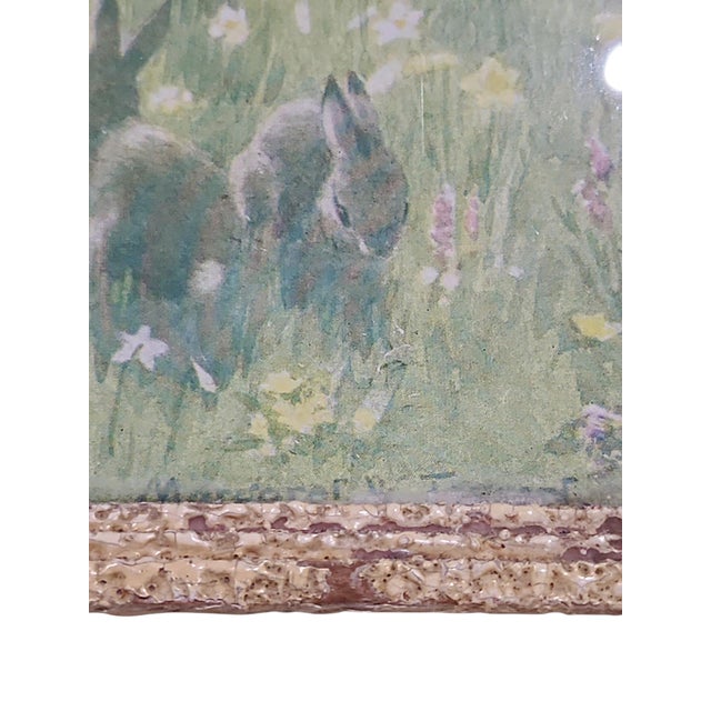Blue Margaret Tarrant Morning Carol and an Elf to Tea 1930s Reproduction Prints - A Pair For Sale - Image 8 of 10