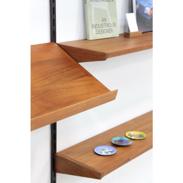 Three-Strip Teak Shelving System by Kai Kristiansen for FM Møbler, 1960s, Set of 16 For Sale - Image 17 of 18