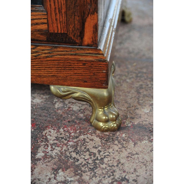 Slot Machine, Original Oak Stand Cabinet | Chairish