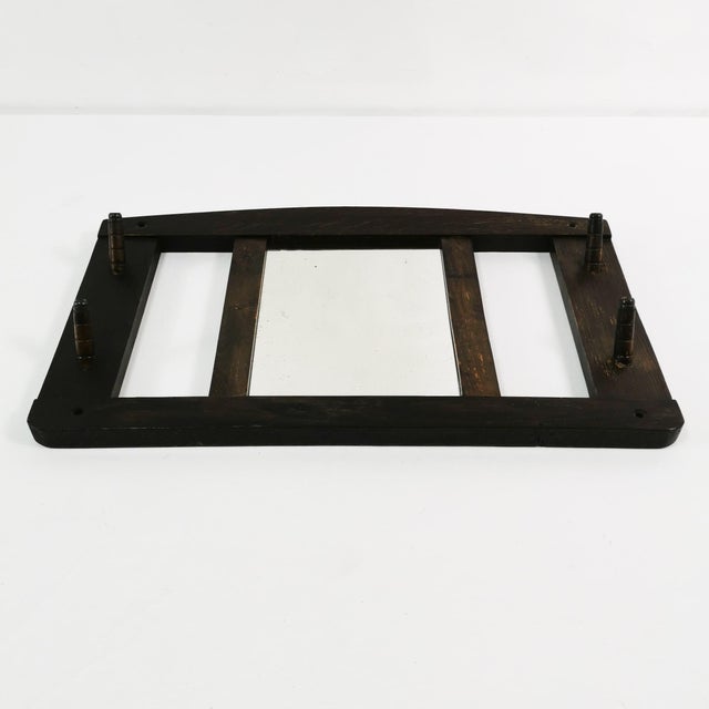Art Deco Wall Hanger with Mirror, Denmark, 1930s For Sale - Image 11 of 12